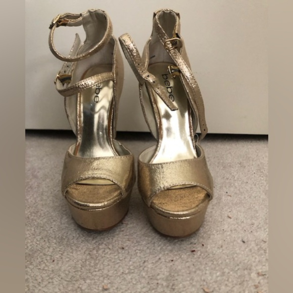 Bebe Gold Heels